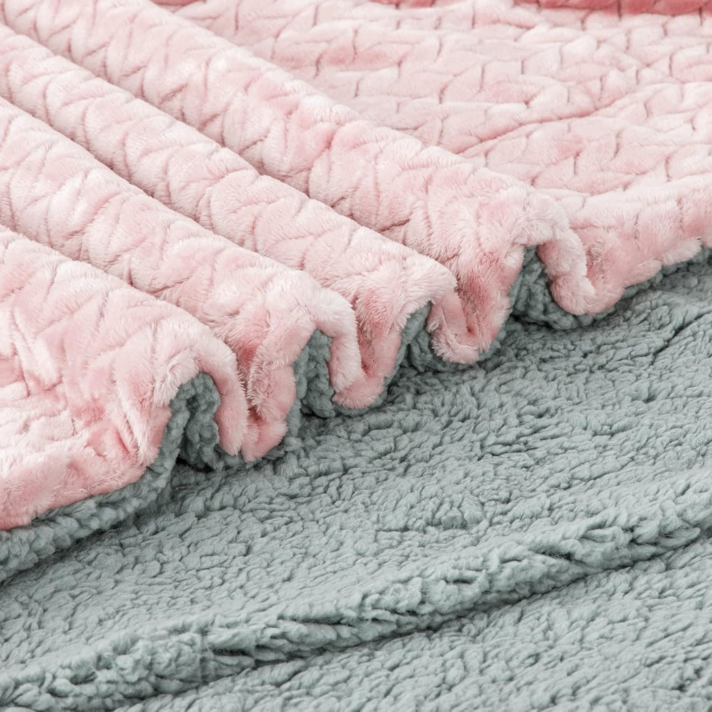 Fuzzy Blanket or Fluffy Blanket for Baby Girl or boy, Soft Warm Cozy Coral Fleece Toddler, Infant or Newborn Receiving Blanket for Crib, Stroller, Travel, Outdoor (40" x 48", MD-Sakura Pink)