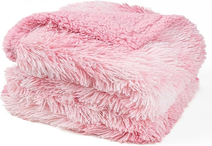 PetAmi Waterproof Dog Blanket for Medium Large Dogs, Calming Fleece Cat Blanket, Couch Protector Washable Sherpa Faux Fur Pet Throw for Puppy, Soft Reversible Leakproof 40x60 Tie-Dye Pink