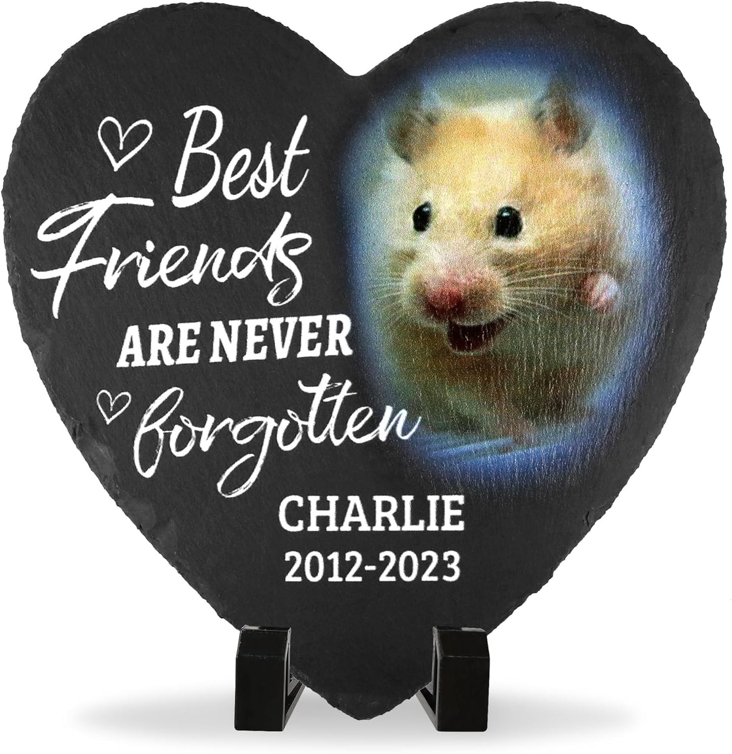 ODB Gifts for Loss of Guniea Pig, Hamster Memorial Stone, Hamster Memorial Gifts, Hamster Loss Gifts, Hamster Head Stones, Guniea Pig Grave Marker, Gifts for Hamster Lovers (Hamster)