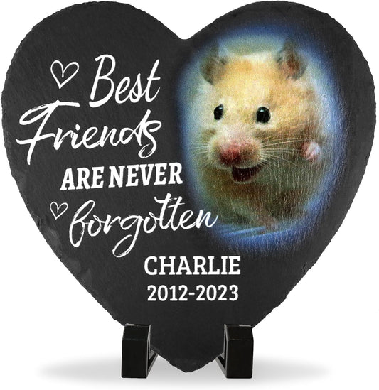 ODB Gifts for Loss of Guniea Pig, Hamster Memorial Stone, Hamster Memorial Gifts, Hamster Loss Gifts, Hamster Head Stones, Guniea Pig Grave Marker, Gifts for Hamster Lovers (Hamster)