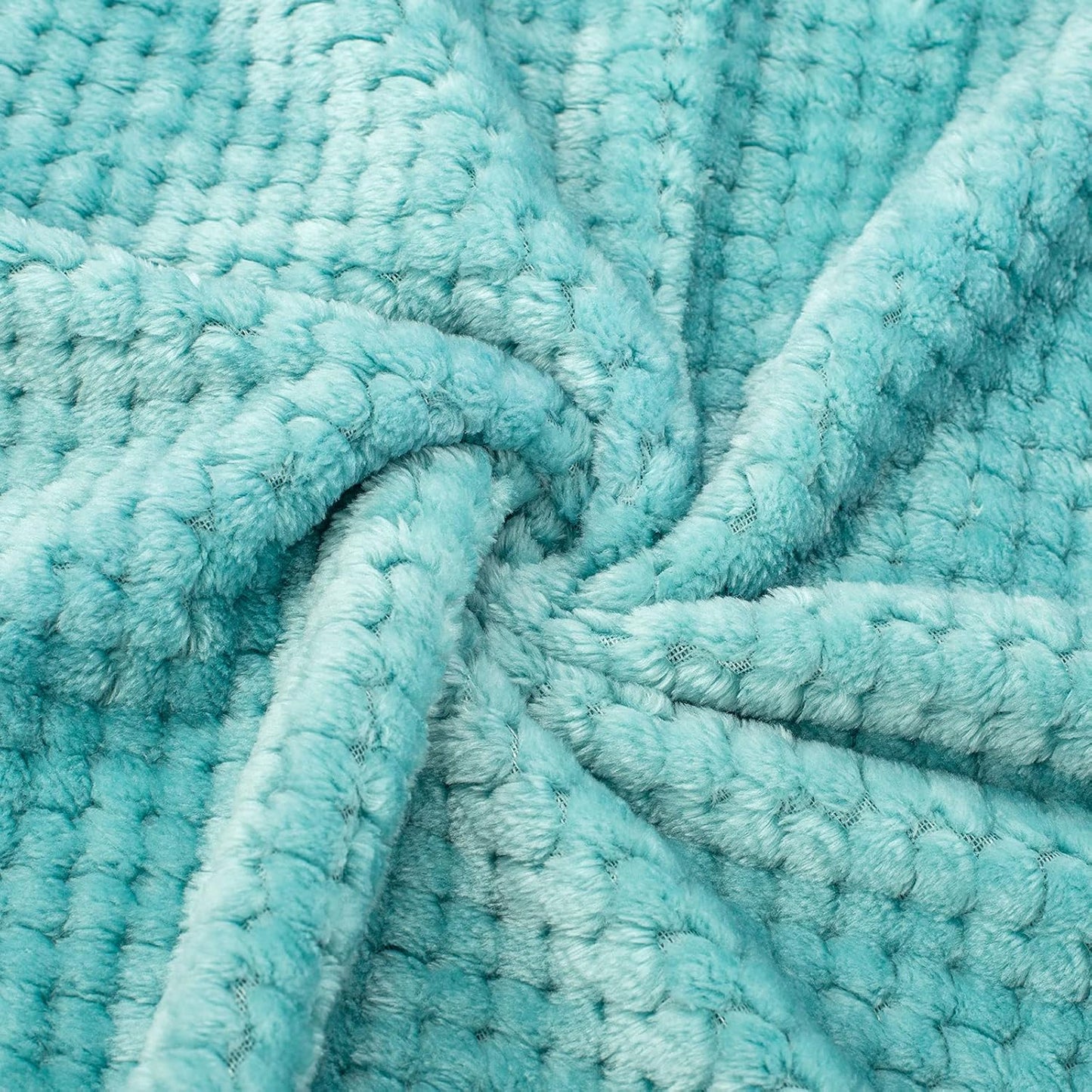Fuzzy Blanket or Fluffy Blanket for Baby Girl or boy, Soft Warm Cozy Coral Fleece Toddler, Infant or Newborn Receiving Blanket for Crib, Stroller, Travel, Outdoor (32" x 40", DG-Blue Bell)