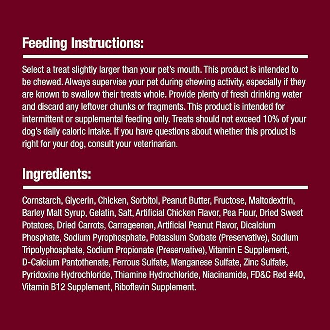 SmartBones SmartSticks With Real Peanut Butter, 25 Count, Treat Your Dog to a Rawhide-Free Chews For Dogs