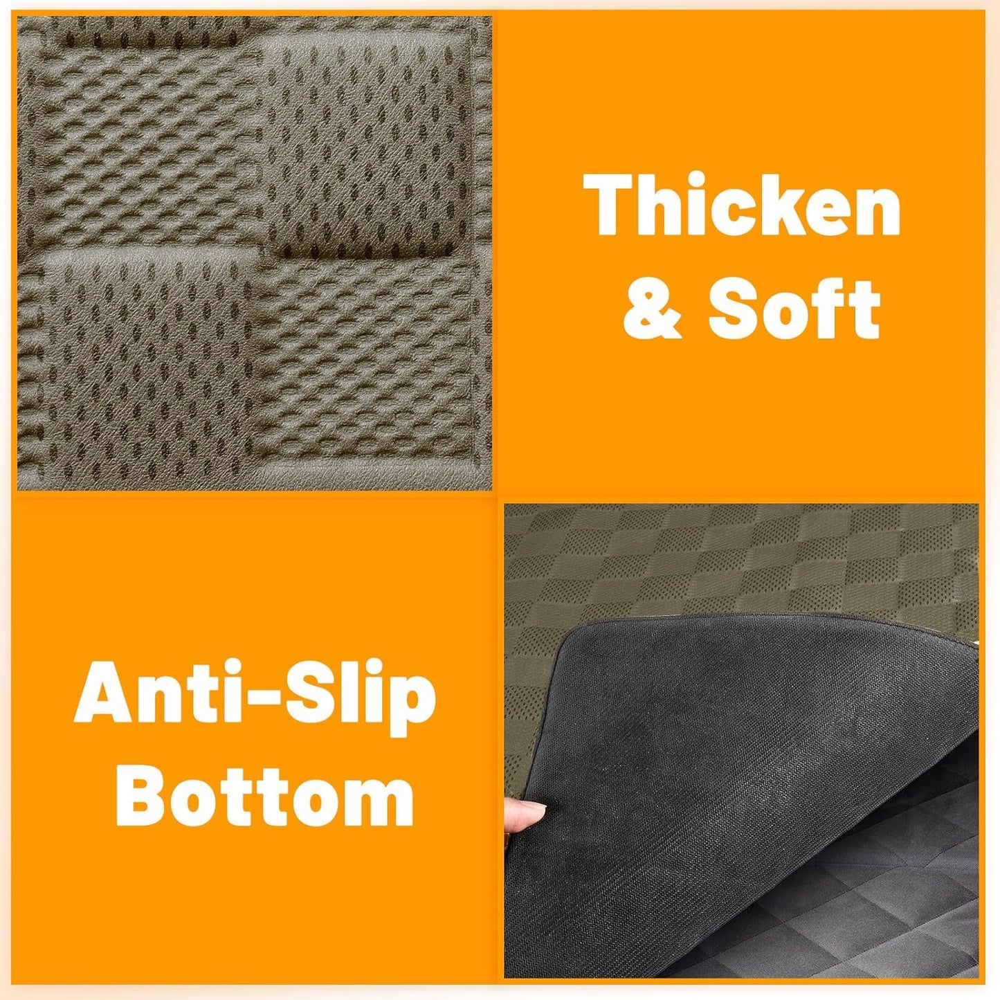 Manificent Non-Slip Pet Bed Mat for Truck Back Seat Extender, Hair Resistant Dog Blanket for Hard Bottom Dog Car Seat Cover, Anti Slip Pet Linner Backseat Cover Graphite/XL