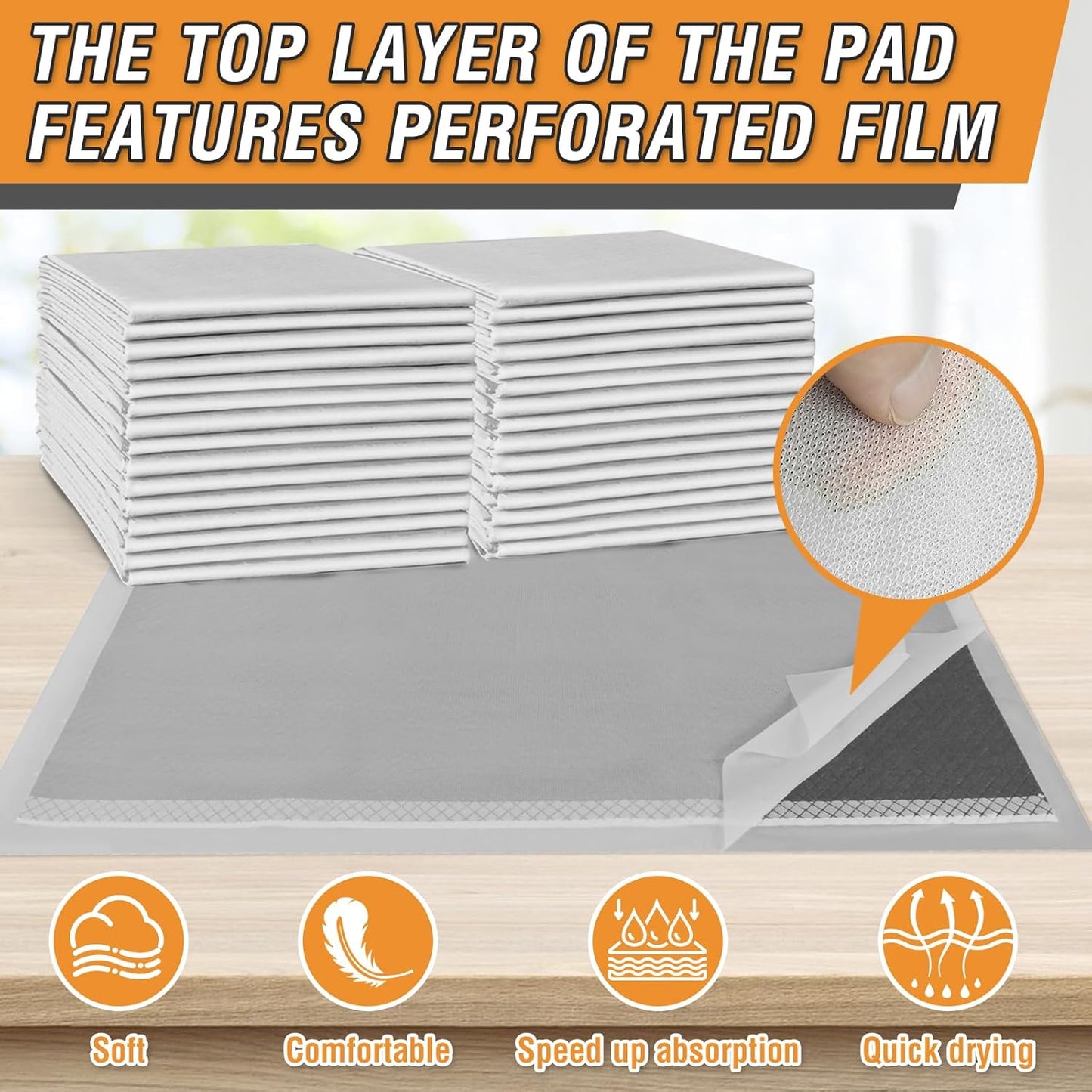 Charcoal Puppy Pads XL 30"x26", 40 Count Disposable Dog Pee Pads Extra Large, Activated Carbon Dog Potty Pads for Training, Pet Urine Bed Pads for Doggies, Piddle Pads for Indoor and Outdoor