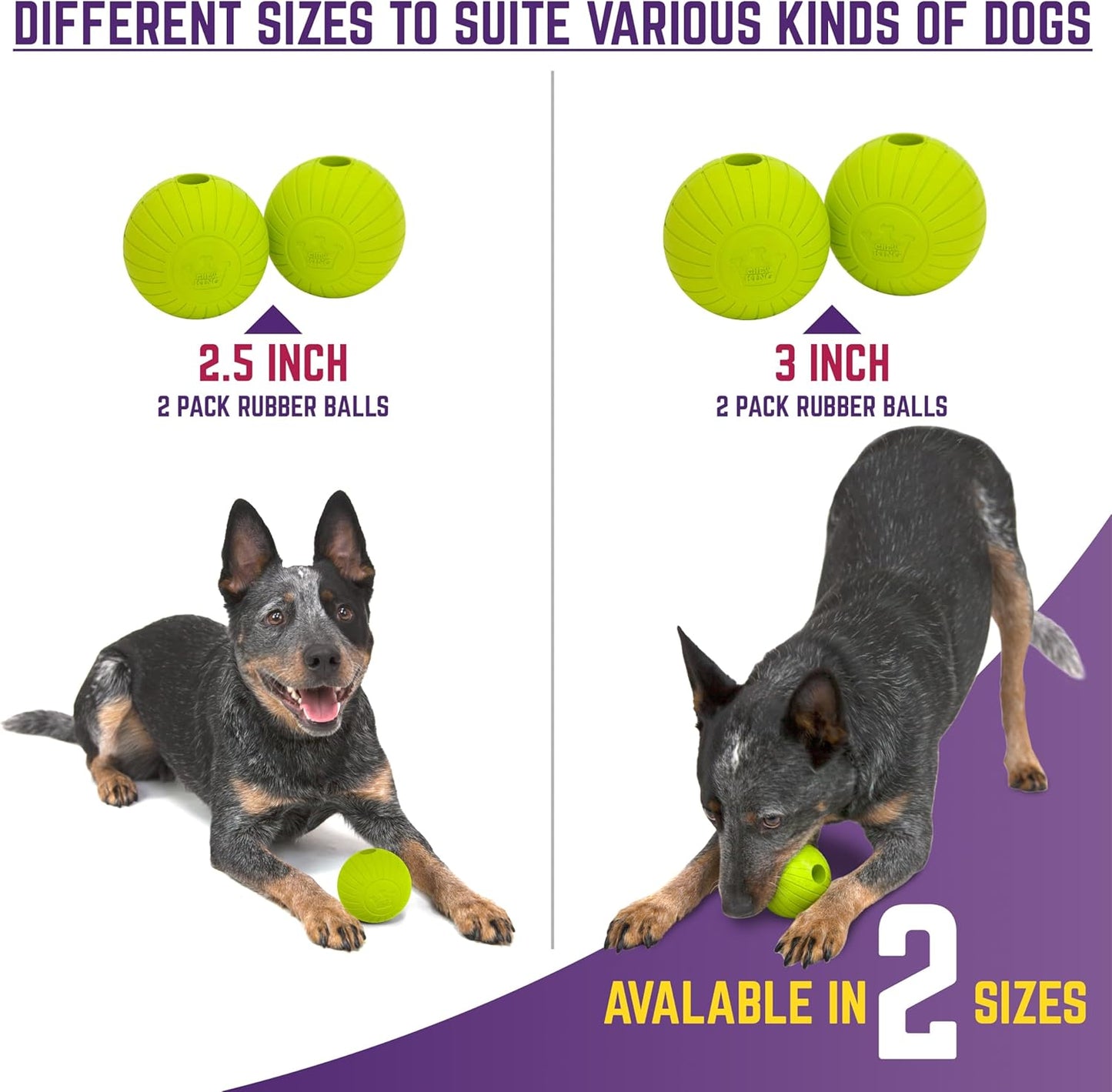 Chew King Supreme Dog Toy Collection, 2.5" 8 Pack