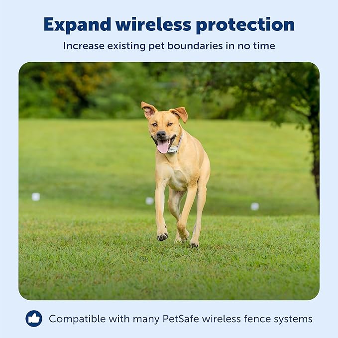 PetSafe Stay & Play Compact Wireless Fence Extra Transmitter - Adds Up to 3/4 Acre to Stay & Play Wireless Fence or Pet Containment System