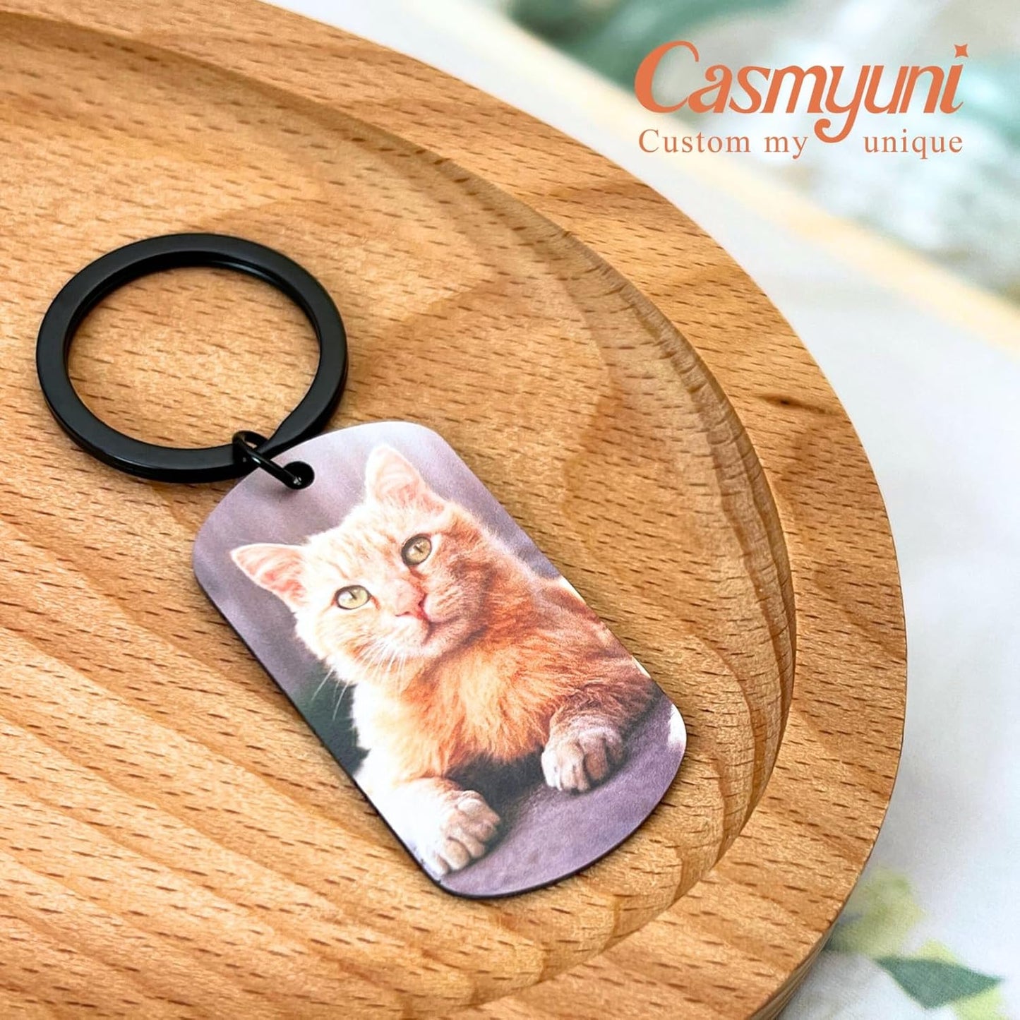 Cat Loss Sympathy Gift Personalized Custom Pet Picture Keychain Cats Photo Key Chain Custom Cat Memorial Gifts