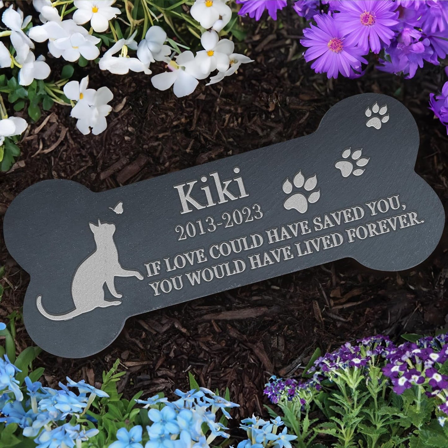 Pet Memorial Gift, Pet Memorial Stone, Cat Memorial Gifts for Loss of Cat, Pet Loss Sympathy Gift, Pet Remembrance Gifts, in Memory of Cat - Bone