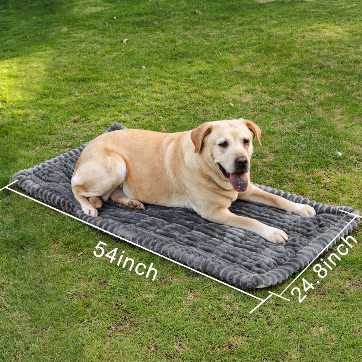 Non-Slip Dog Bed Mat for Car, Fuzzy Backseat Pet Mat, Travel Pet-Friendly Seat Cover for Cars, Compatible with Backseat Extenders and Seat Protectors 24.8x54 inch