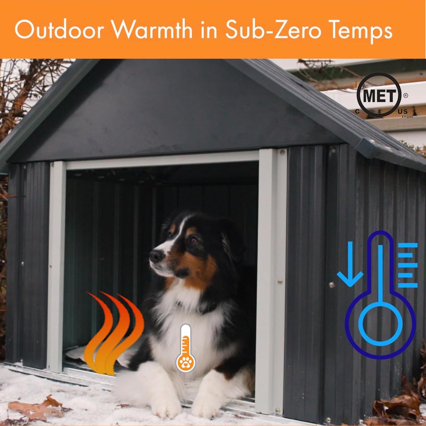 K&H Pet Products Lectro-Kennel Heated Outdoor Dog Pad, Durable Rigid ABS Plastic Waterproof Heated Pad for Cat & Dog Houses Outdoor, Washable Cover, Safety Listed - Large 28.5 X 22.5in Black 80W