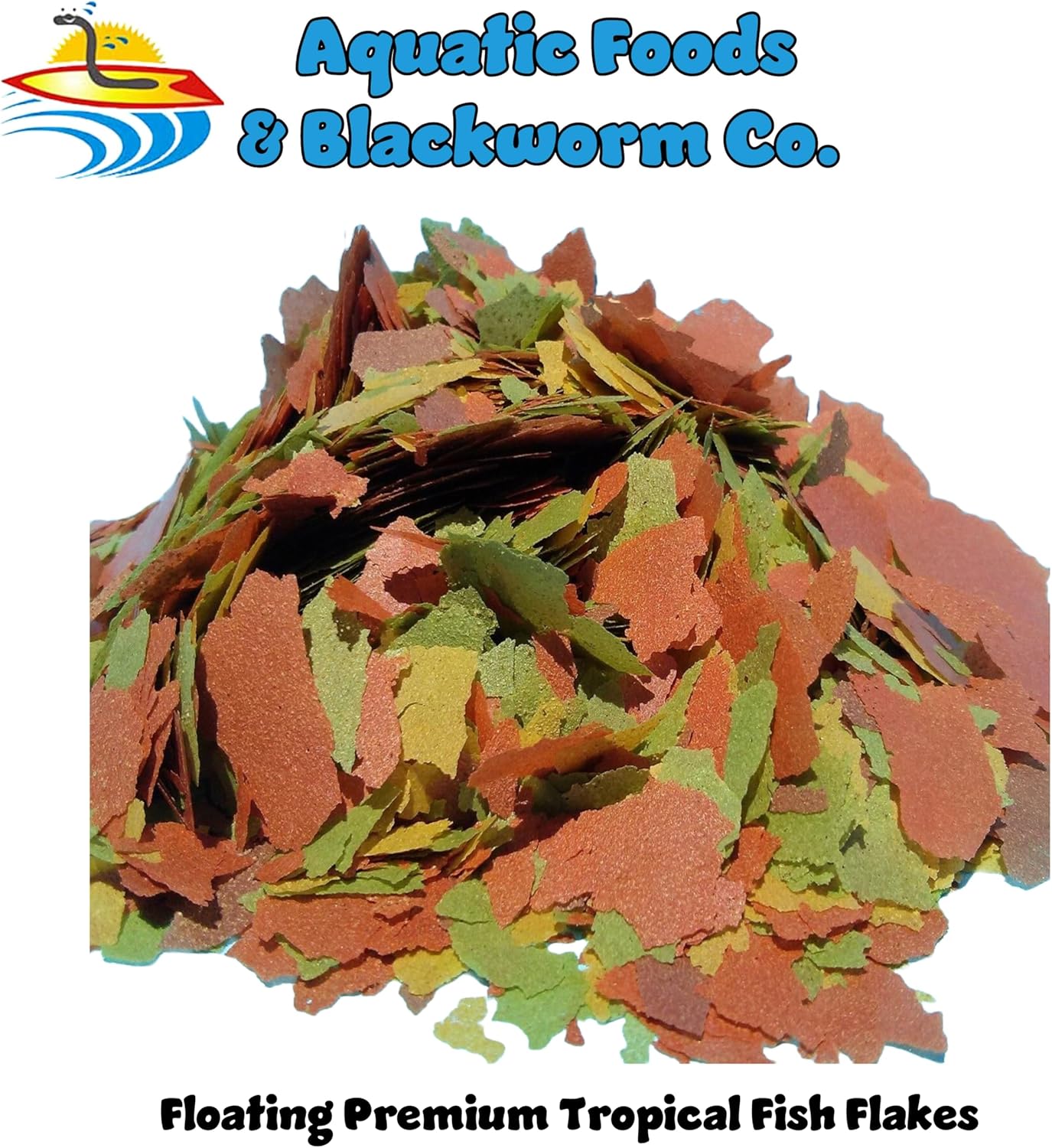 Aquatic Foods Inc. Tropical Fish Flakes, A Complete and Balanced Flake Food for Tropical Fish, Cichlids, Discus, Angel Fish, Bettas, Guppies, Tetras, Goldfish, Marine Fish...AF Flakes…1/4-lb