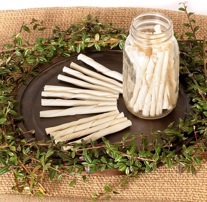 Pet Factory American Beefhide 5" Twist Sticks Dog Chew Treats - Natural Flavor, 25 Count/1 Pack