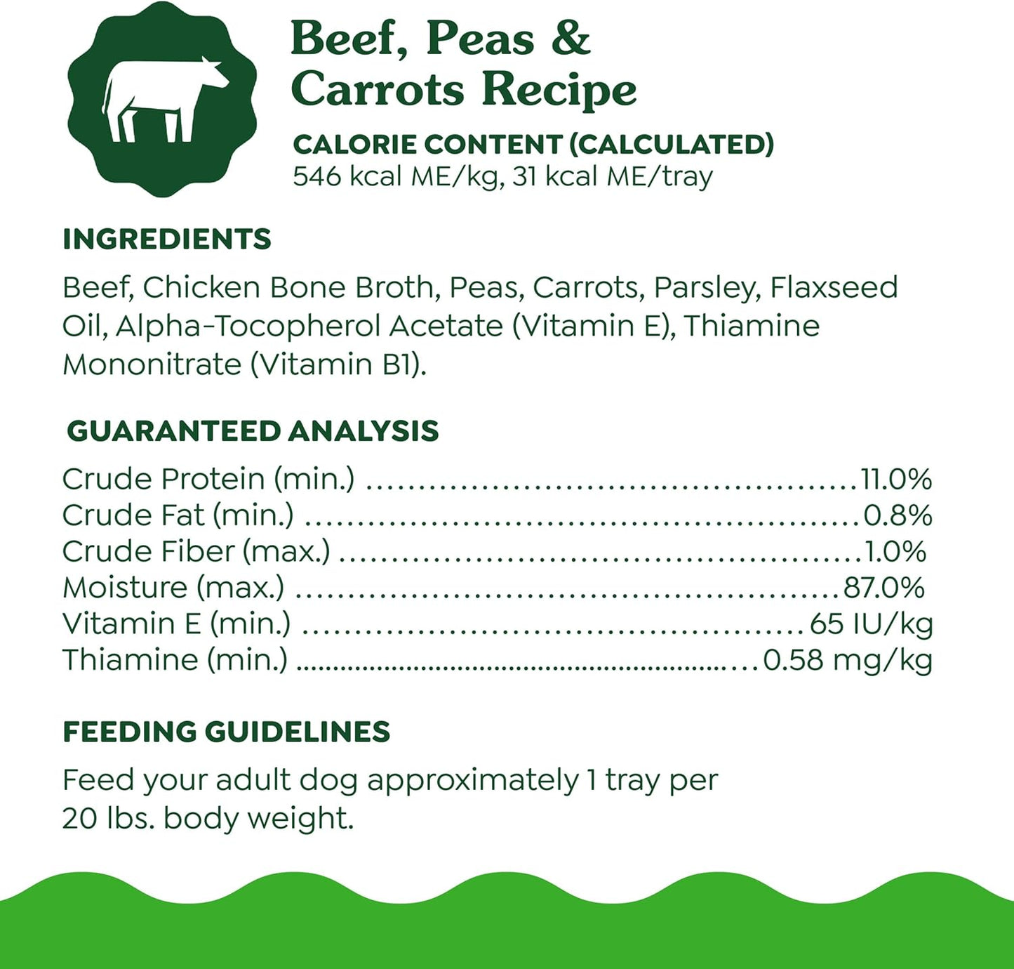 Greenies Smart Topper High Protein Wet Mix-in for Dogs, Beef, Peas & Carrots Recipe in Vitabroth Broth - Bone Broth + Vitamins E & B1, 10 Count
