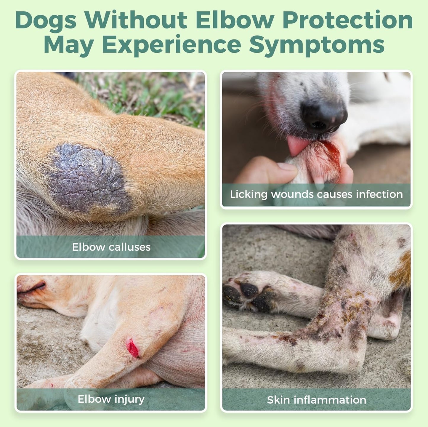 Dog Leg Sleeve Stops Licking Wounds, Prevents Elbow Hygroma, Elbow Calluses, Pressure Sores, Elbow Injuries, Shoulder Dislocations, With Reflective Material Makes Night Activities Safer- Both Legs M1