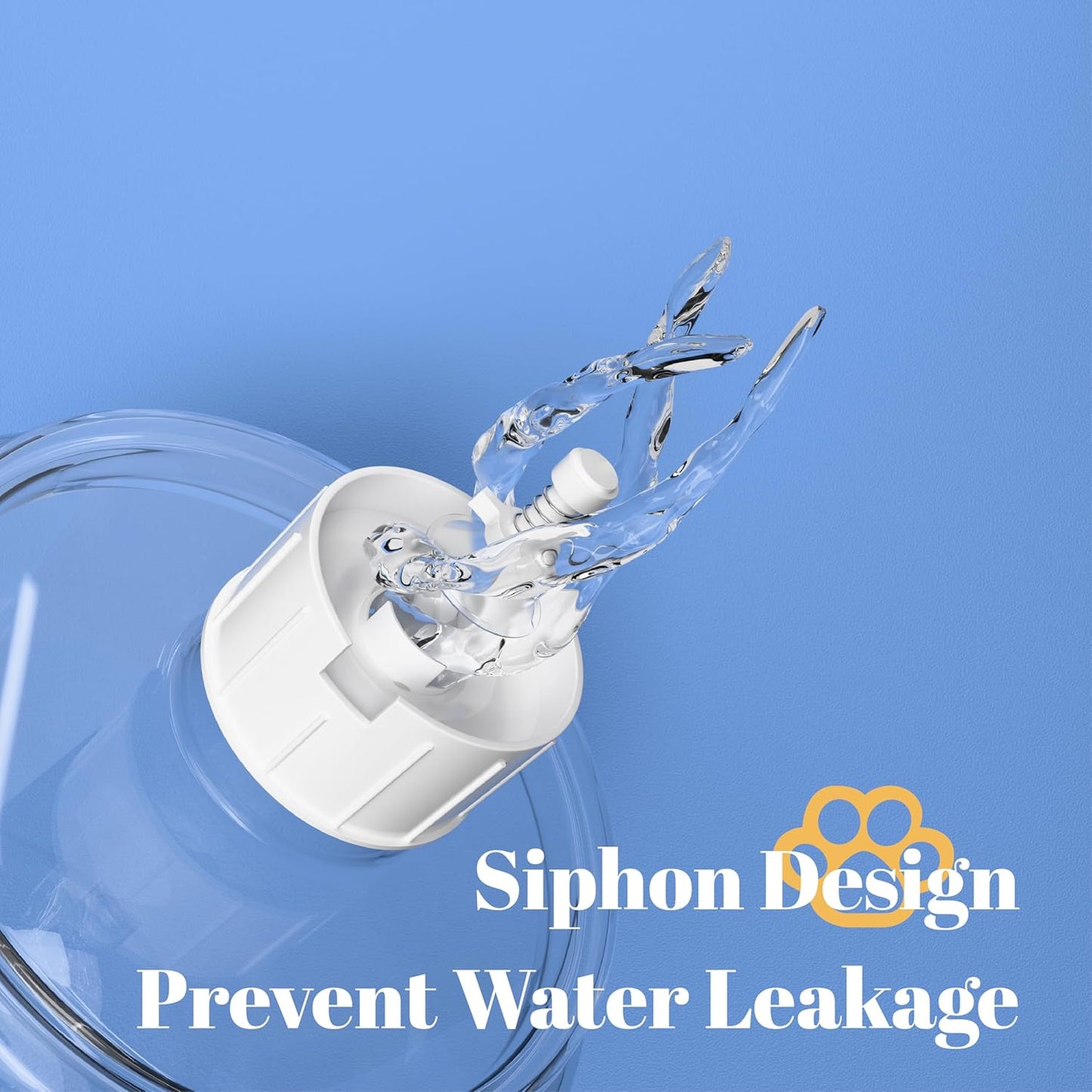 Automatic Cat Feeder and Water Dispenser 2Pcs, Dog Gravity Food Feeder and Water Bowl for Small Medium Pets Puppy Kitten, 3.5L/118.36oz Large Capacity, Easy to Clean (Orange)