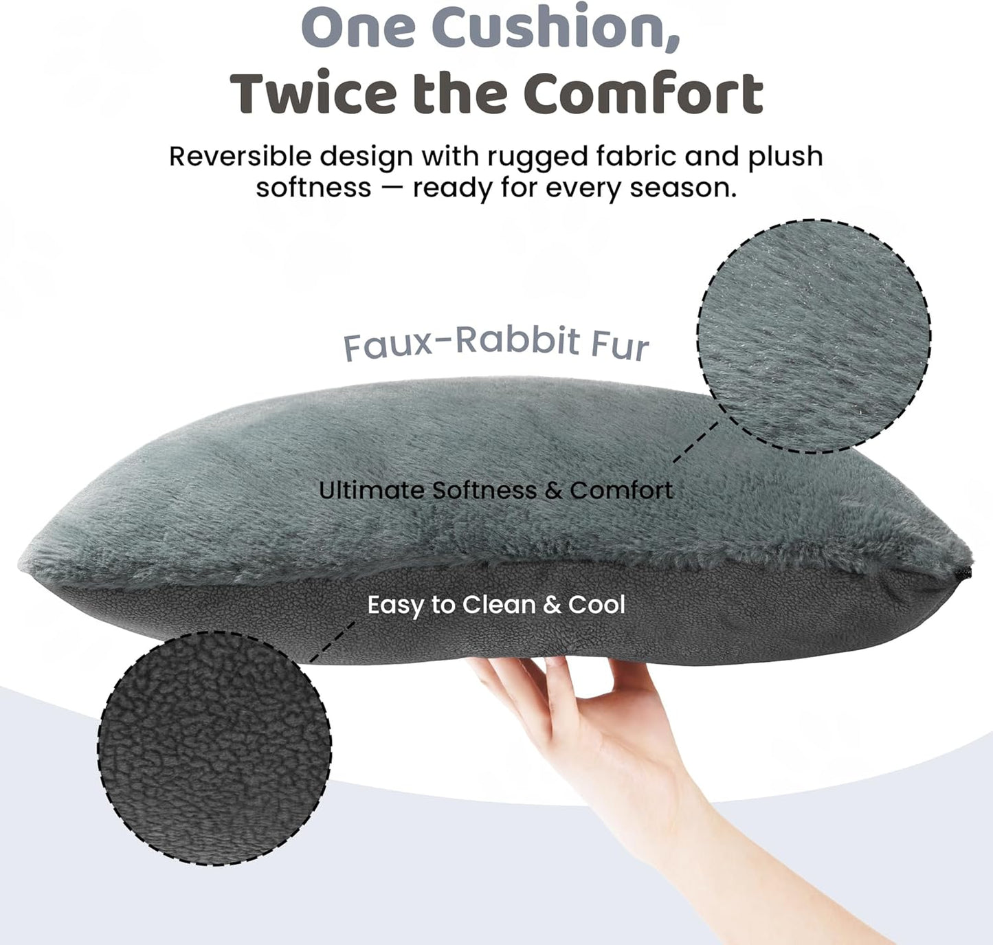 Cozy Dog Car Seat for Medium Dogs, Soft Dog Bed for Car, Safety Travel Bed & Portable Pet Carrier, Removable & Washable with Storage Pockets, Clip-On Safety Belt