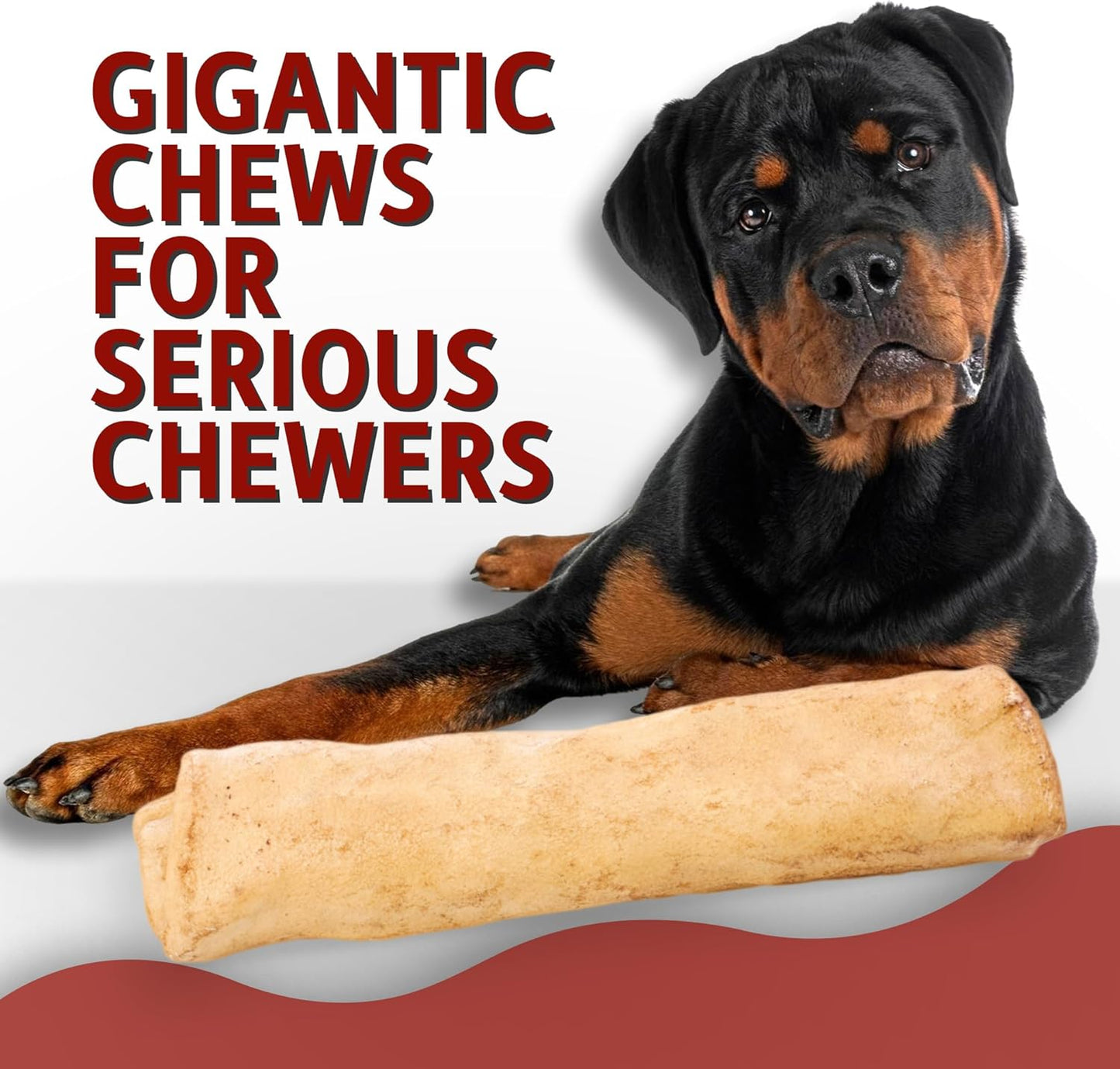 Canine Chews 10-11" Chicken Broth MEGA Retriever Rolls (10 Pack) Natural Rawhide for Big Dogs - Long-Lasting Dog Chew Treats for Aggressive Chewers - Odor-Free - Extra-Large