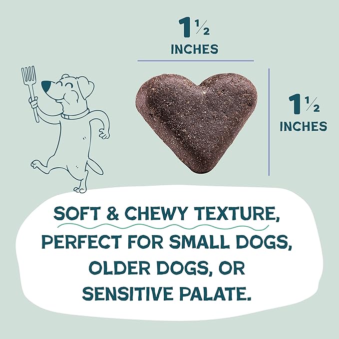 Shameless Pets Soft-Baked Dog Treats, Blueberried Treasure - Natural & Healthy Dog Chews with Mint for Immune Support - Made in USA, Free from Grain, Corn & Soy - 1-Pack