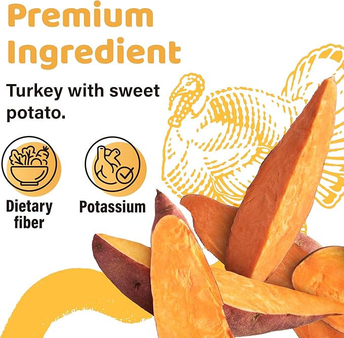 iPaw Turkey Dog Treats, All Natural Human Grade Dog Treat, Suitable for Training chew, US Sourced Raw Material, Hypoallergenic, Rawhide Alternative, Thin Stick (Sweet Potato)