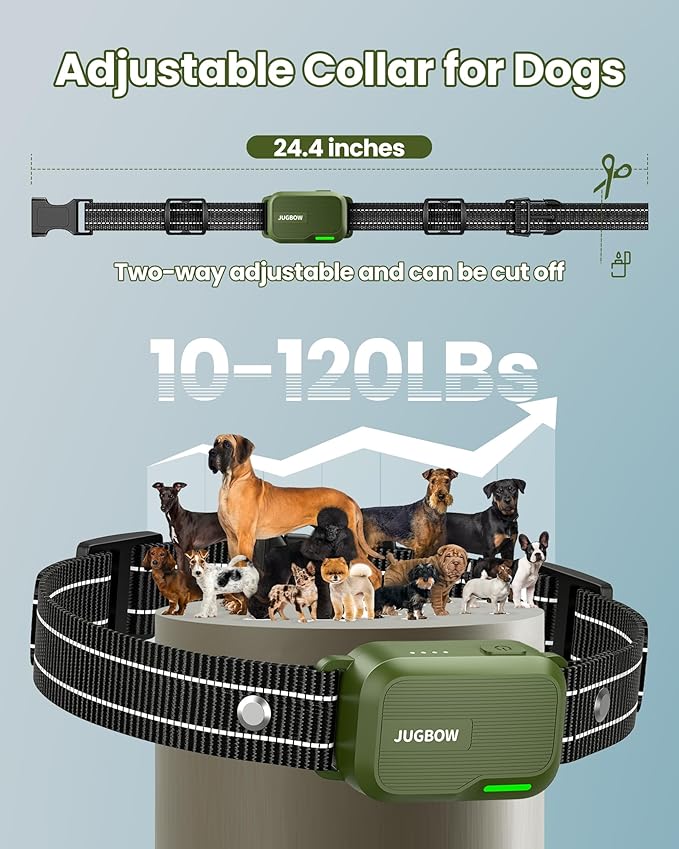 Jugbow Dog Shock Collar 2 Dogs (10-120Lbs) - 4200FT Dog Training Collar with Remote IPX7 Waterproof Electric Collar with 4 Training Modes, Security Lock, Rechargeable e-Collar for All Breeds, Sizes