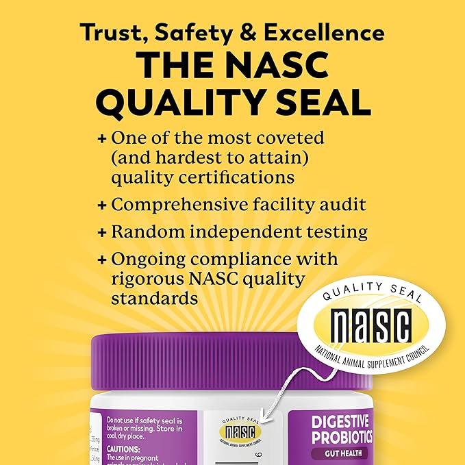 Dr. Harvey's Digestive Probiotic Soft Chews for Dogs, 9 Probiotics for Gut Health, Diarrhea and Bowel Support, Peanut Butter Flavor (90 Chews)