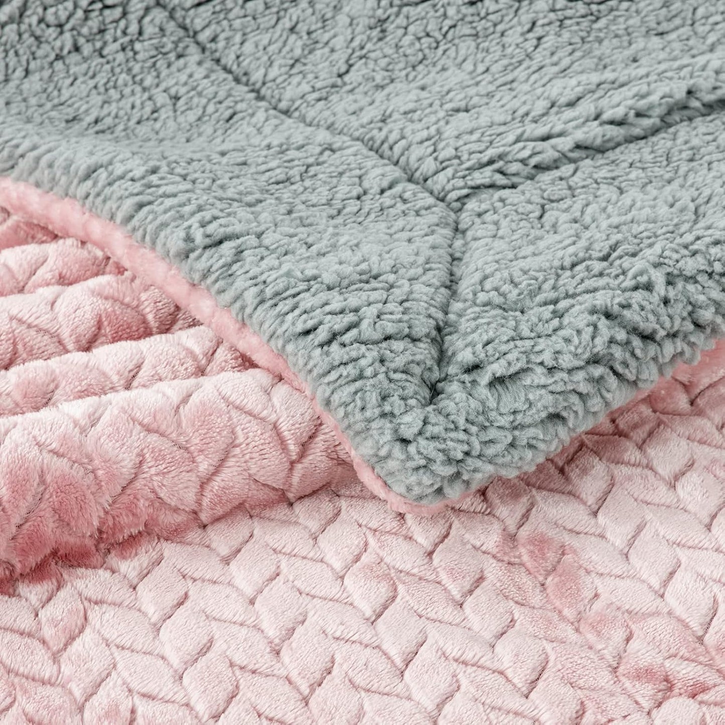 Fuzzy Blanket or Fluffy Blanket for Baby Girl or boy, Soft Warm Cozy Coral Fleece Toddler, Infant or Newborn Receiving Blanket for Crib, Stroller, Travel, Outdoor (40" x 48", MD-Sakura Pink)