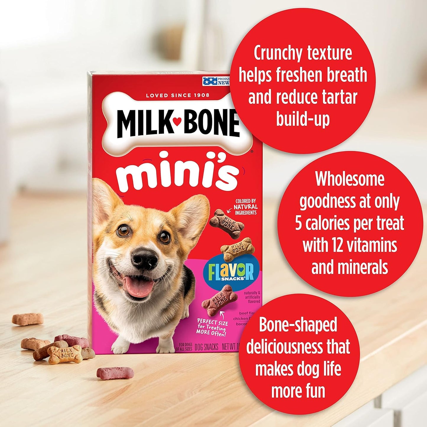 Milk-Bone Mini's Flavor Snacks Dog Treats, 36 Ounce