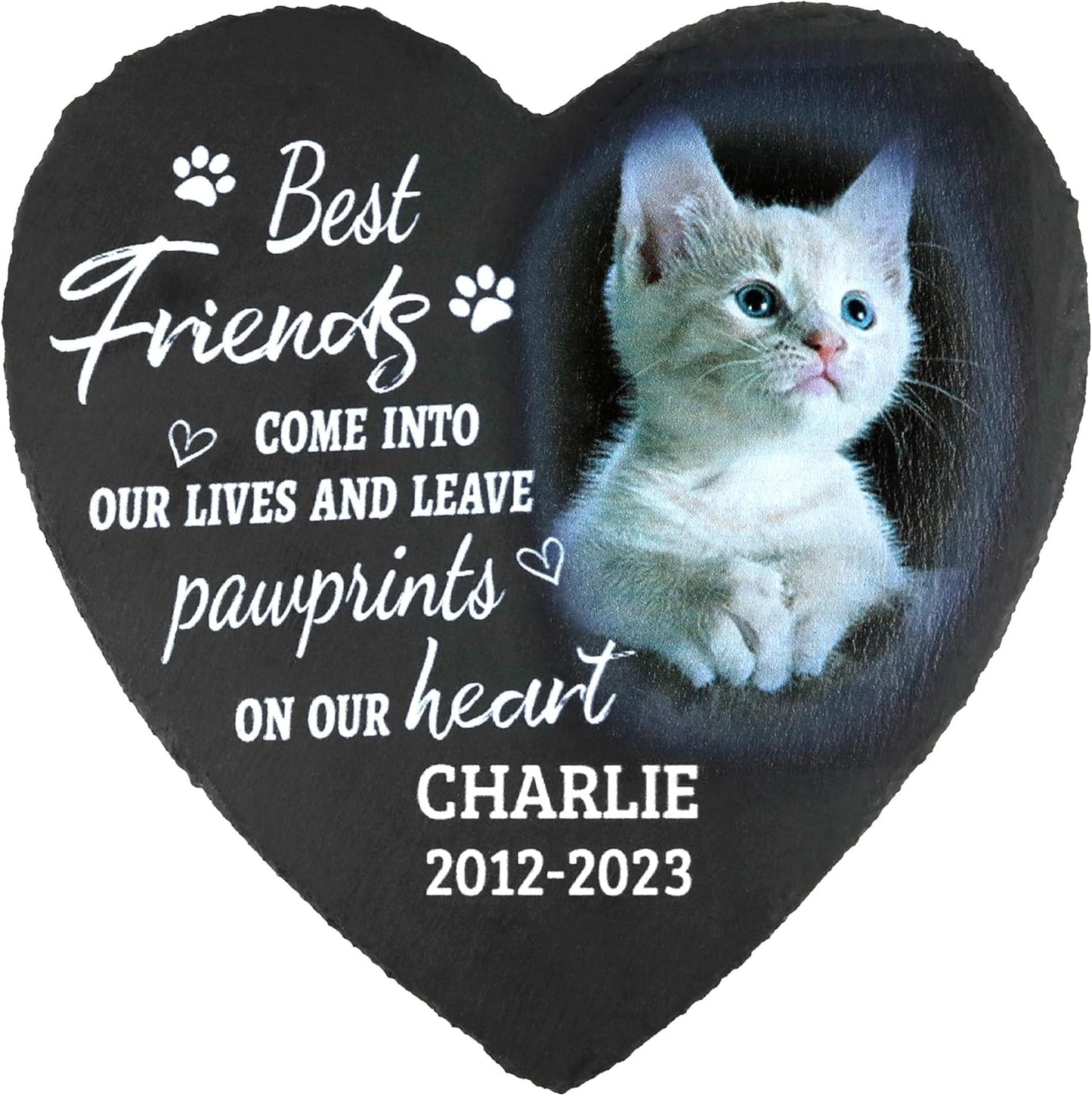 ODB Gifts for Loss of Cat, Cat Memorial Stone, Cat Memorial Gifts, Cat Loss Gifts, Cat Head Stones, Cemetery Decorations for Grave, Cat Grave Marker, Gifts for Cat Lovers (Cat)