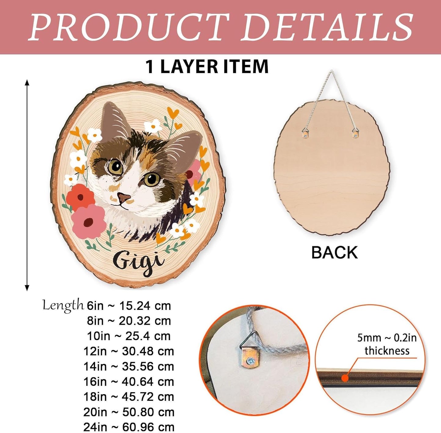 Personalized Dog Portrait on Wood Slice – Custom Pet Portrait from Photo, Wooden Dog Memorial Keepsake, Pet Loss Sympathy Gift, Dog Wall Art Decoration