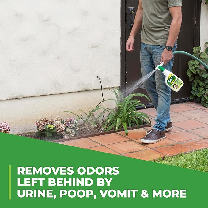 Simple Green Outdoor Odor Eliminator for Pets, Dogs, Ideal for Artificial Grass & Patio (32 oz Hose End Sprayer & 1 Gallon Refill)