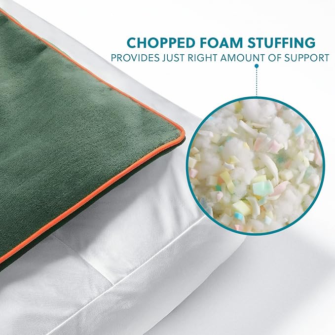 Bedsure XL Washable Dog Bed - 3 Inch Thicken Up to 100lbs Pet Mat Pillows with Removable Washable Cover, Green