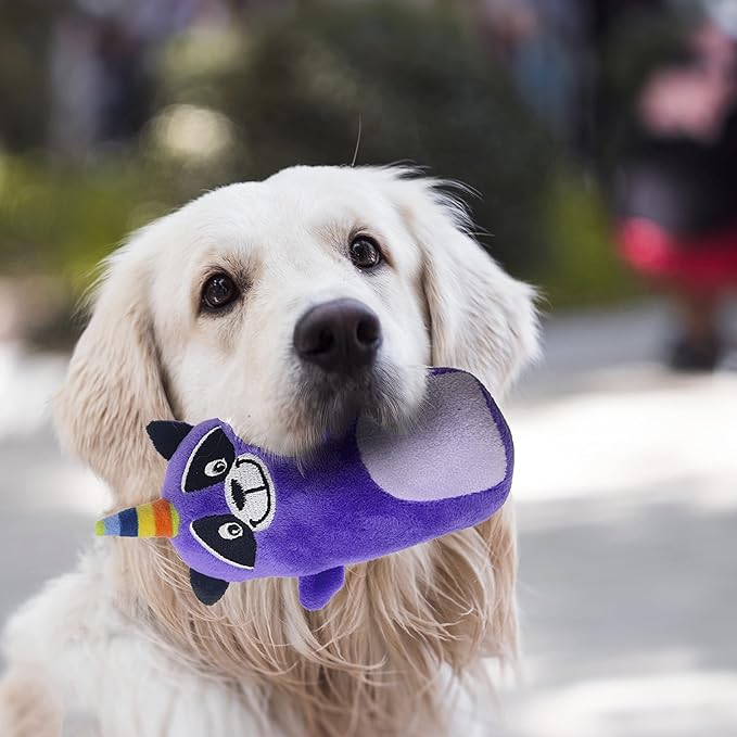 Jalousie 5 Pack Tough Plush Animal Dog Toys Assortment Value Bundle Dog Squeaky Toys Assortment Puppy Pet Mutt Dogs Toy Squeak Toy for Snall Medium Large Breeds (6 Pack Surprise Mix)