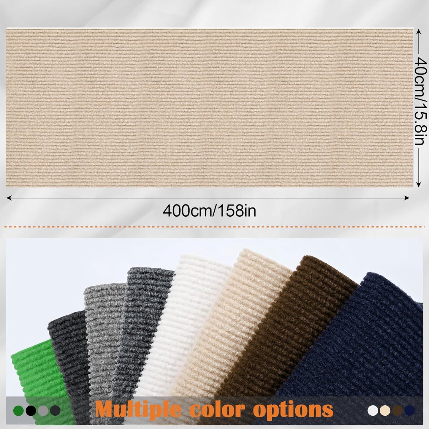 Cat Scratch Furniture Protector - 158" x 15.8" Trimmable Self-Adhesive Cats Claws Scratch Pads, DIY Cat Climbing Couch Protector for Scratch Post Cat Tree Replacement Indoor (Khaki)