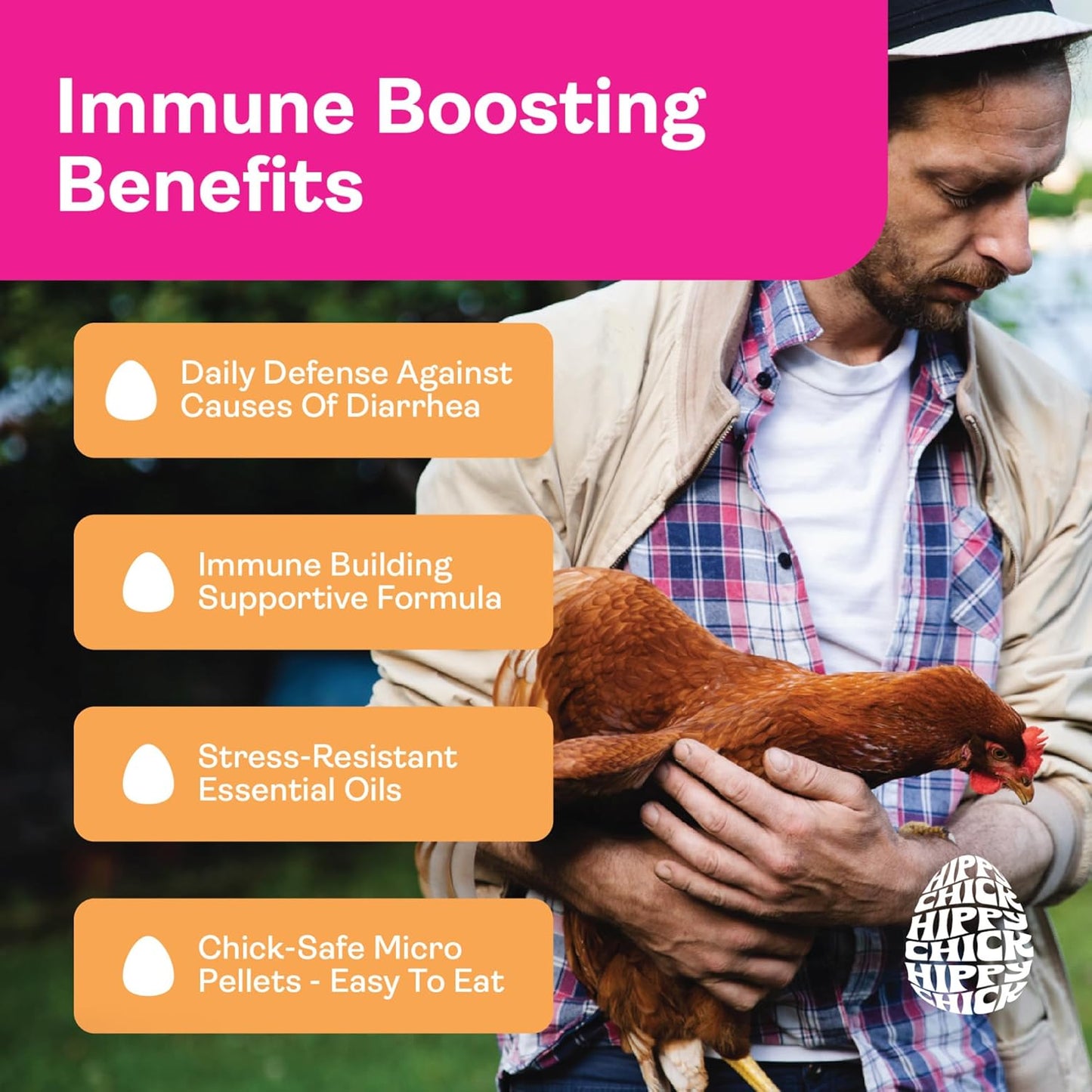 Immuni-Guard 1.5 lb - Chicken Preventative Care & Stress Guard- Chick & Adult Bird Health- Essential Oils Oregano & Garlic- Poultry Feed Supplement; Probiotics & Prebiotics (1.5 LB)