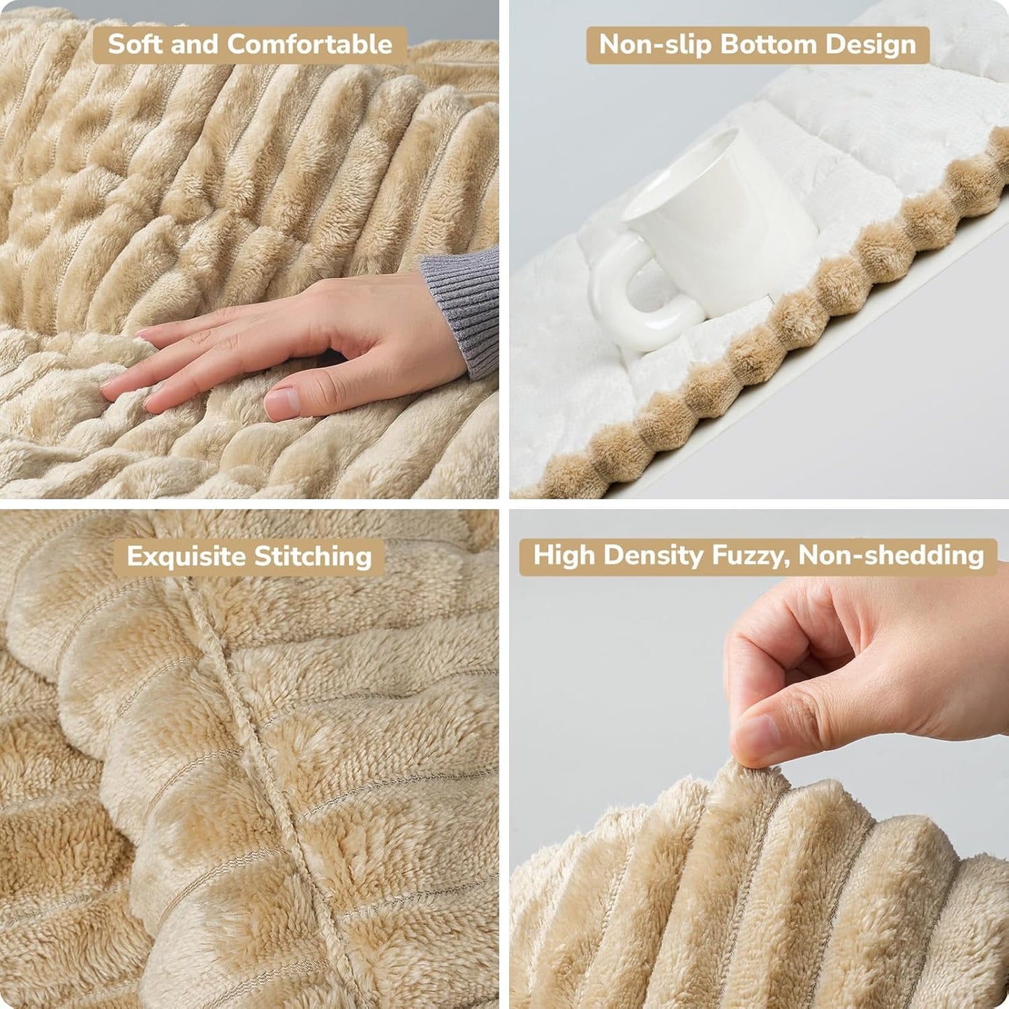 Dog Couch Cover Protector, Non-Slip Couch Covers for Dogs, Durable Pet Couch Covers for Sofa, Fuzzy Dog Blanket for Couch Bed Furniture Sofa, Washable & Pet Friendly