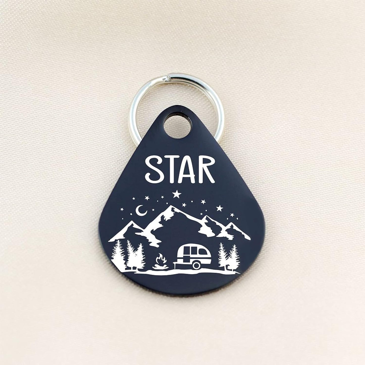 Custom Dog Tags, Double Sided Engraved Stainless Steel Pet Id Tags for Dogs, Cat & Dog Collar Charm Microchips, Lightweight Sturdy Cute Cat Id Tags, Personalized Dog (Silver, Front 2)