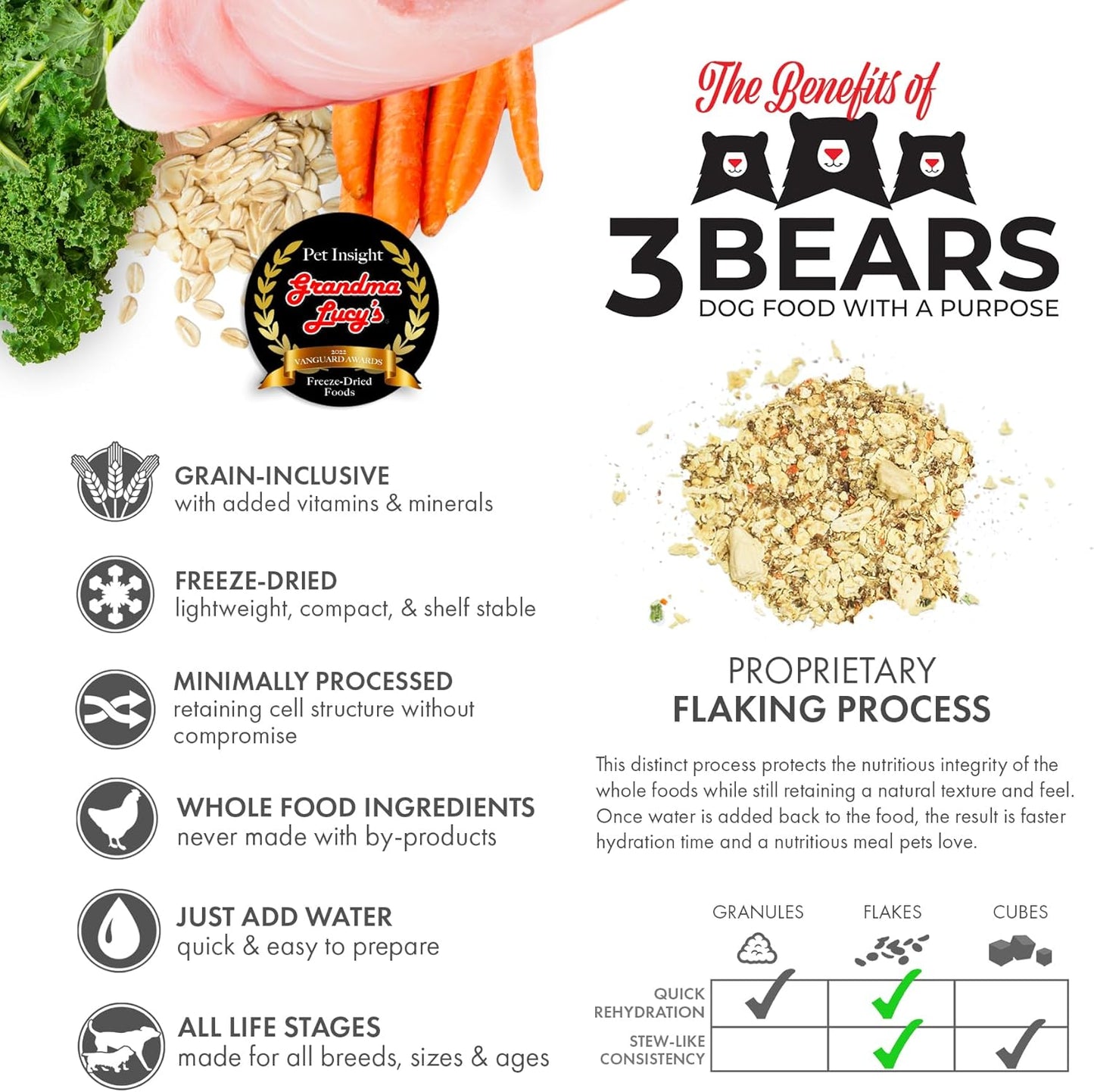 Grandma Lucy's 3 Bears Fish Dog Food - 1lb