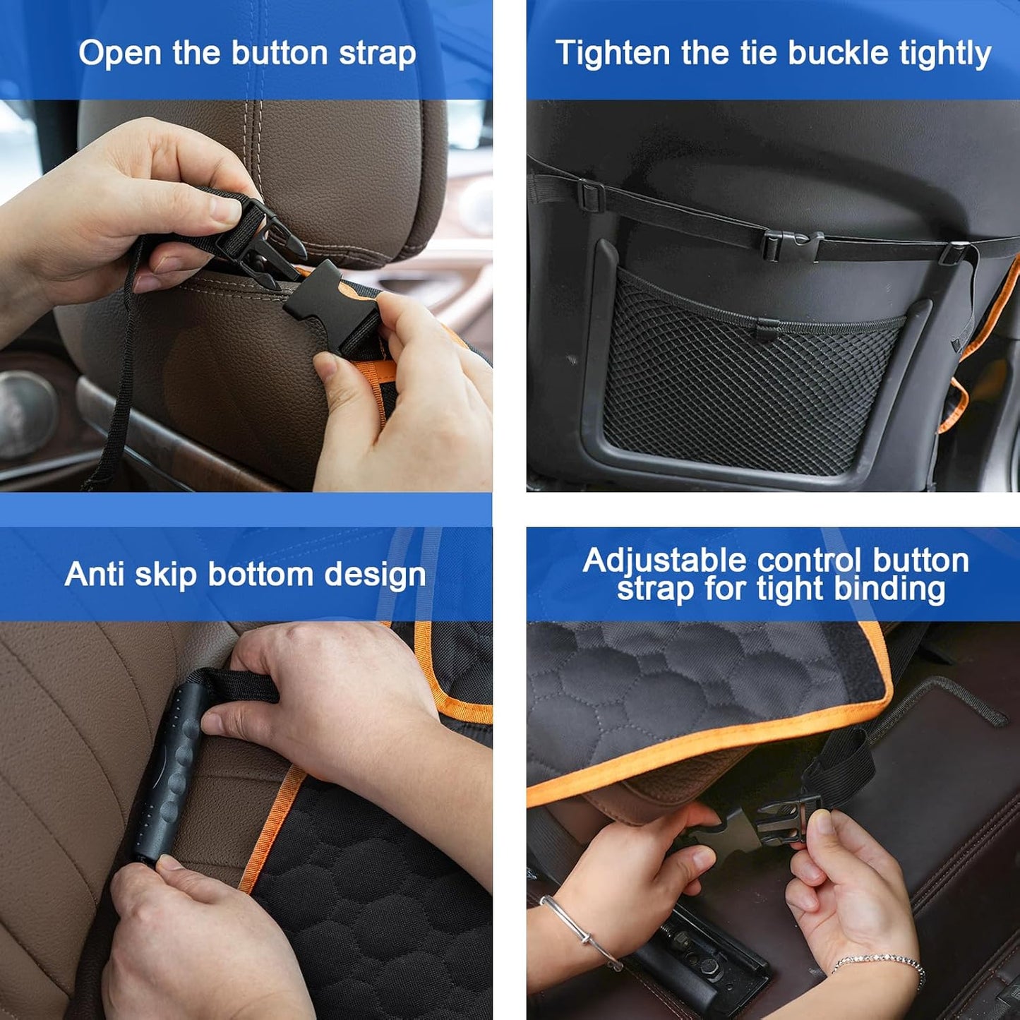 Dog Front Seat Cover for Car,Pet Front Car Seat Cover,Scratch-Proof Pet Seat Cover for Car,Trucks,SUV,Front Seat Dog Cover（Black，45"X 21"，1pack）