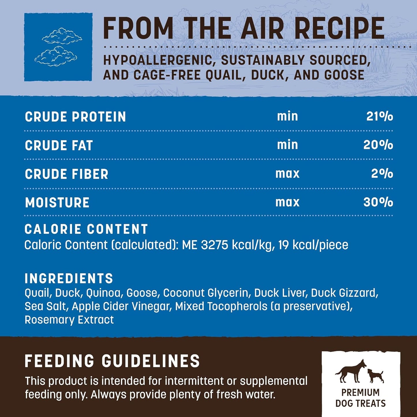 Earth Animal Wisdom Air-Dried from The Air Recipe Premium Natural Jerky Strips Dog Treats, 4 oz. Bag