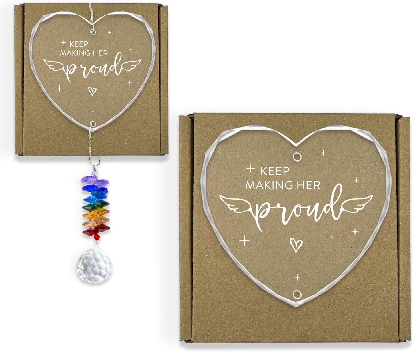 Memorial Suncatcher - Sympathy Gift for Loss of Mother - Crystal Rainbow Maker - Bereavement Keepsake - Hanging Crystal Decor - Loss of Mom - Daily Remembrance