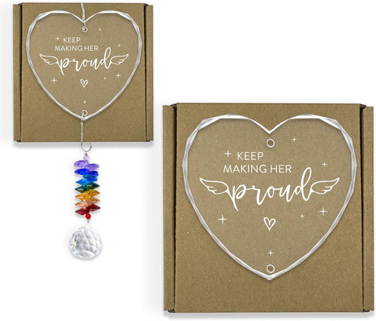 Memorial Suncatcher - Sympathy Gift for Loss of Mother - Crystal Rainbow Maker - Bereavement Keepsake - Hanging Crystal Decor - Loss of Mom - Daily Remembrance