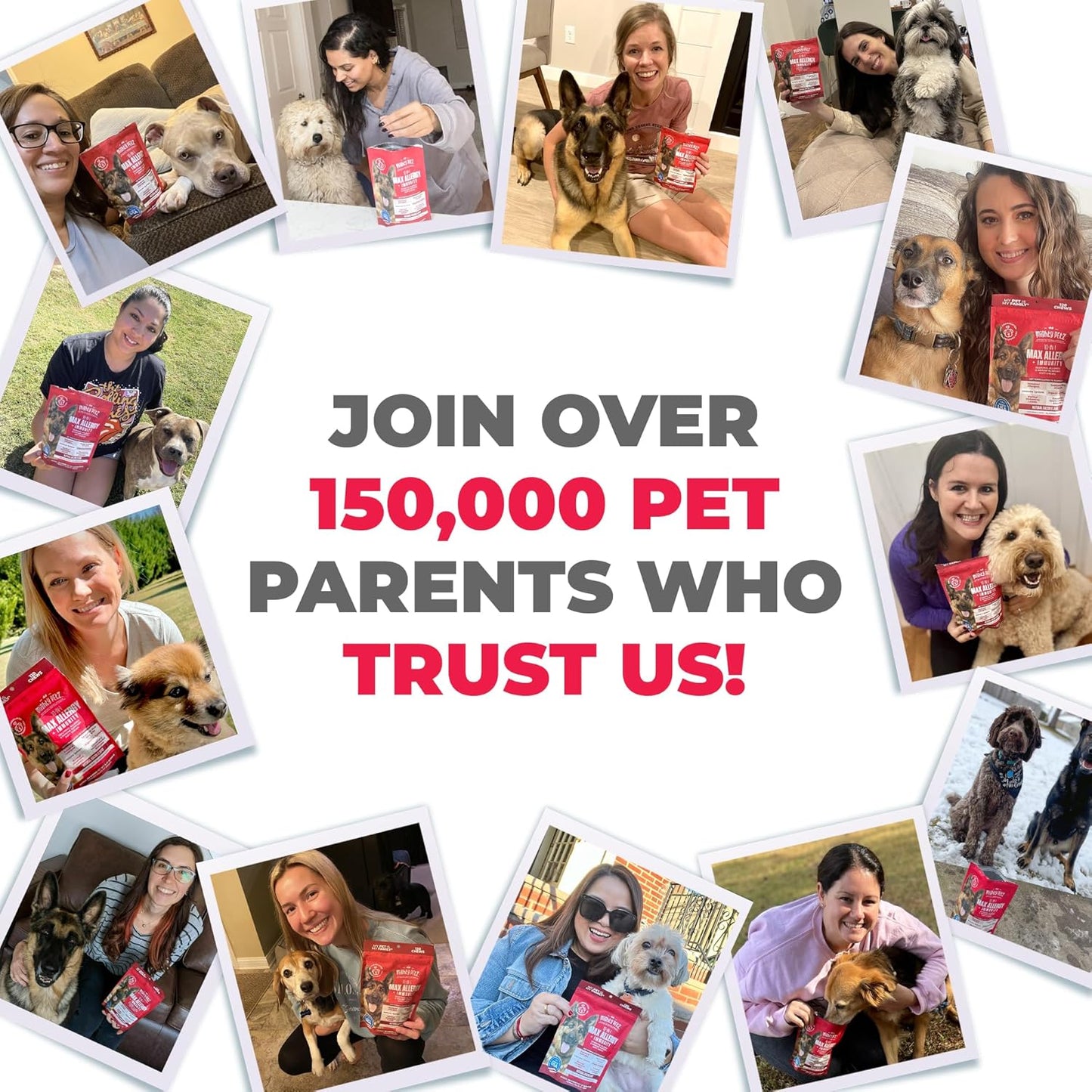 Mighty Petz MAX Dog Allergy Relief Chews - Itch Relief with Colostrum, Probiotics & Immune Support for Seasonal Allergies & Itchy Skin