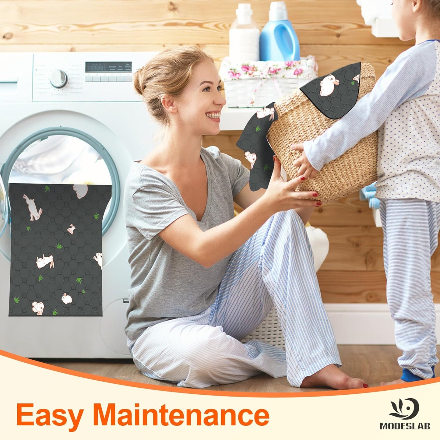 Guinea Pig Cage Liner, 72in x 72in Fast Absorption Washable Bedding Pee Pads for Dogs Puppy Rabbit Small Animal Cage Mat, Leakproof & Non-Slip