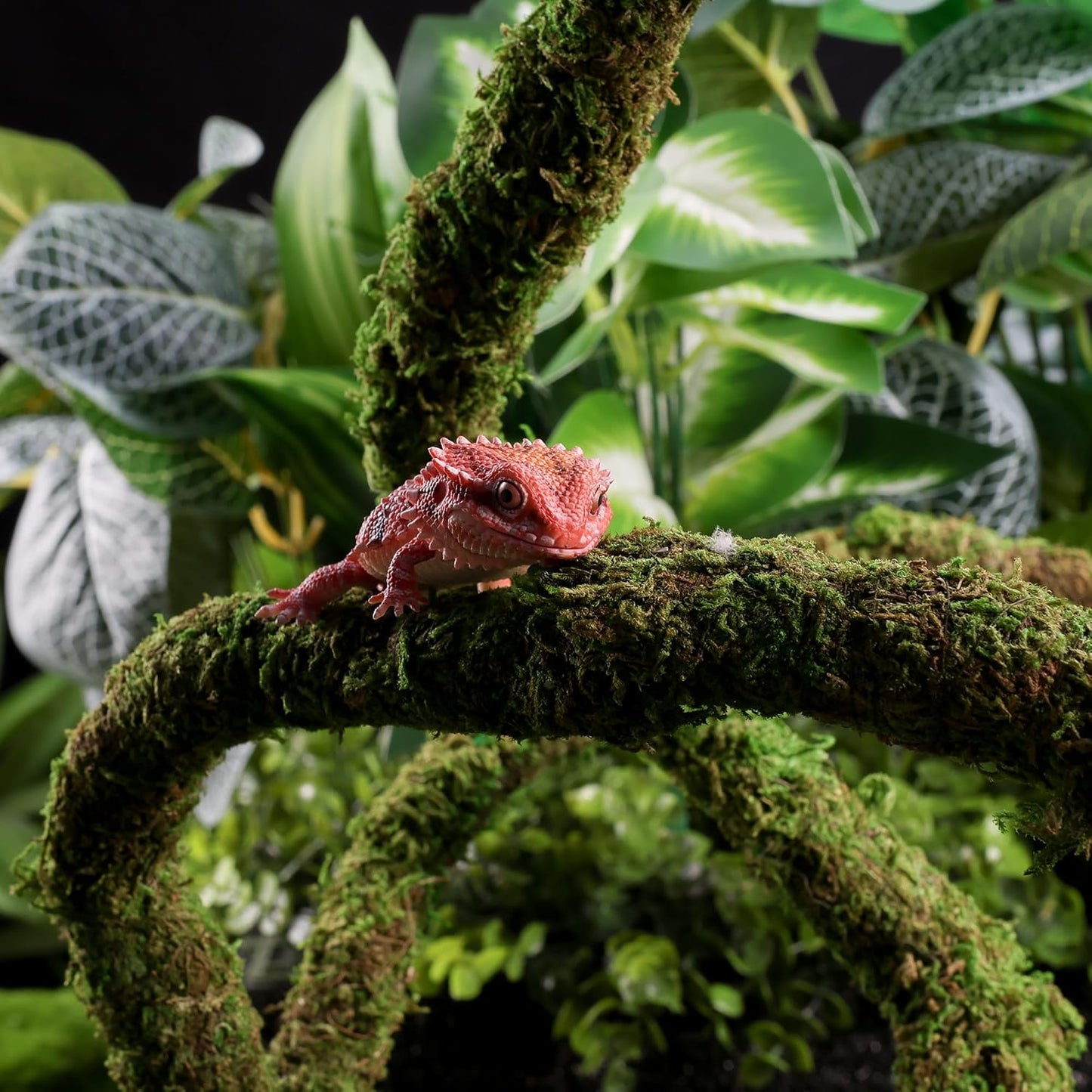 Moss Vine for Reptiles, Bendable Climbing Vines Reptile Tank Accessories, Natural Moss Rope for Leopard Gecko, Lizard, Snake, Chameleon, Frog Terrarium Decor (Jungle Green, 6.5 FT)