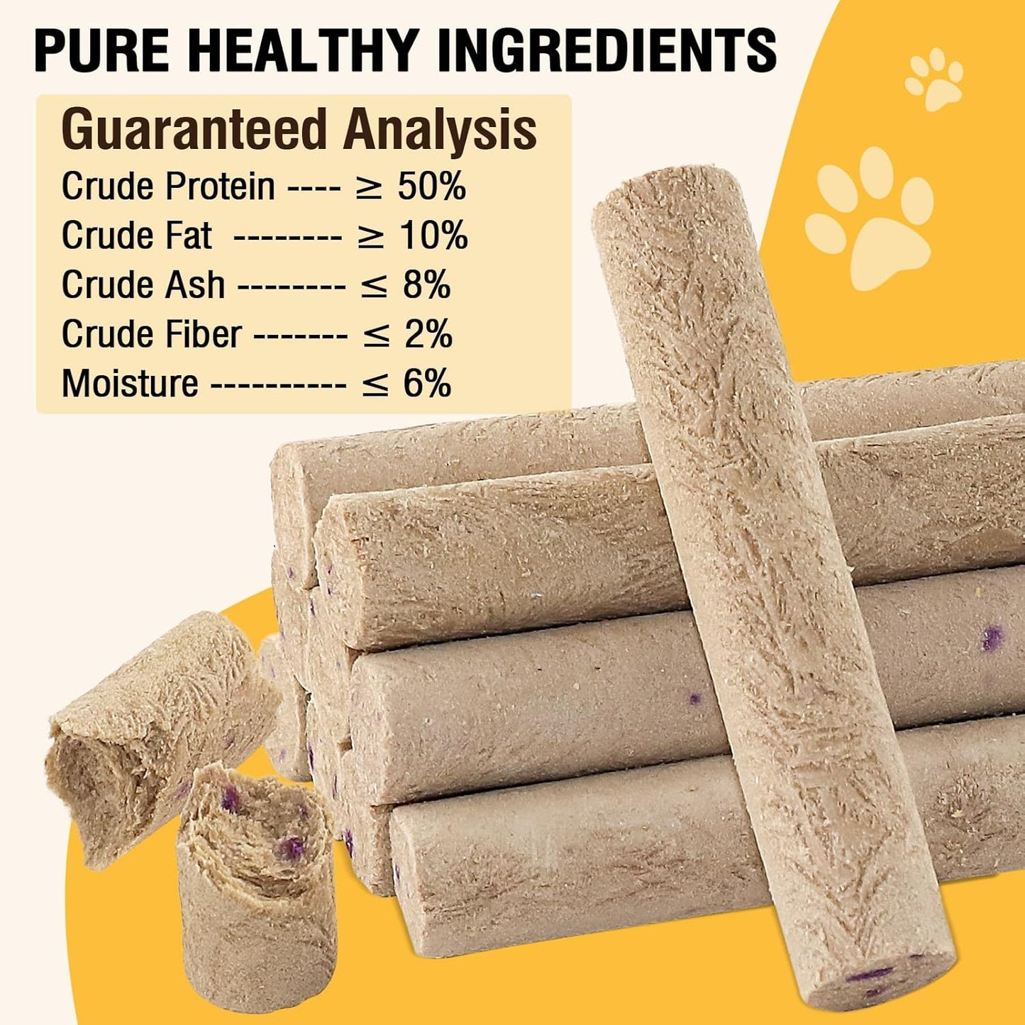 Freeze Dried Duck Stick Cat Treats, High Protein Healthy Treats for Cats & Dogs, Natural Teeth Cleaning Snacks, Gluten& Grain Free 50g