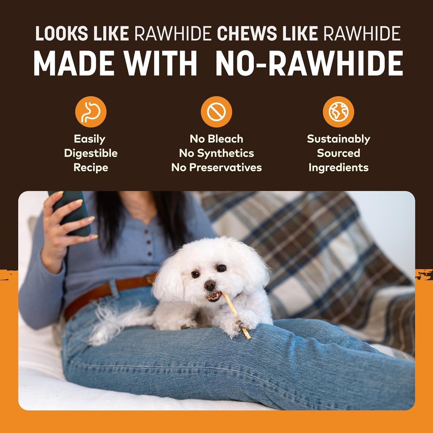 Earth Animal No-Hide Stix Chicken Recipe Natural Rawhide Alternative Dog & Cat Chews - 80 Count Extra Value Pack