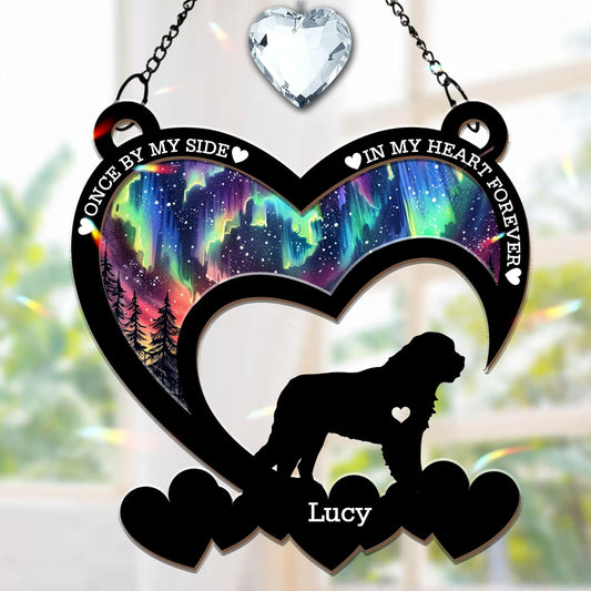 Personalized Pet Memorial Gift for Dog Lovers - Custom Dog Suncatcher Ornament with Name & Breed, Loss of Dog Sympathy Gift, in Loving Memory Keepsake