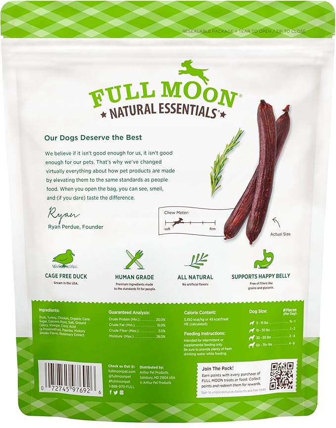 Full Moon Essential Duck Savory Sticks 22.0 oz (Pack of 2)