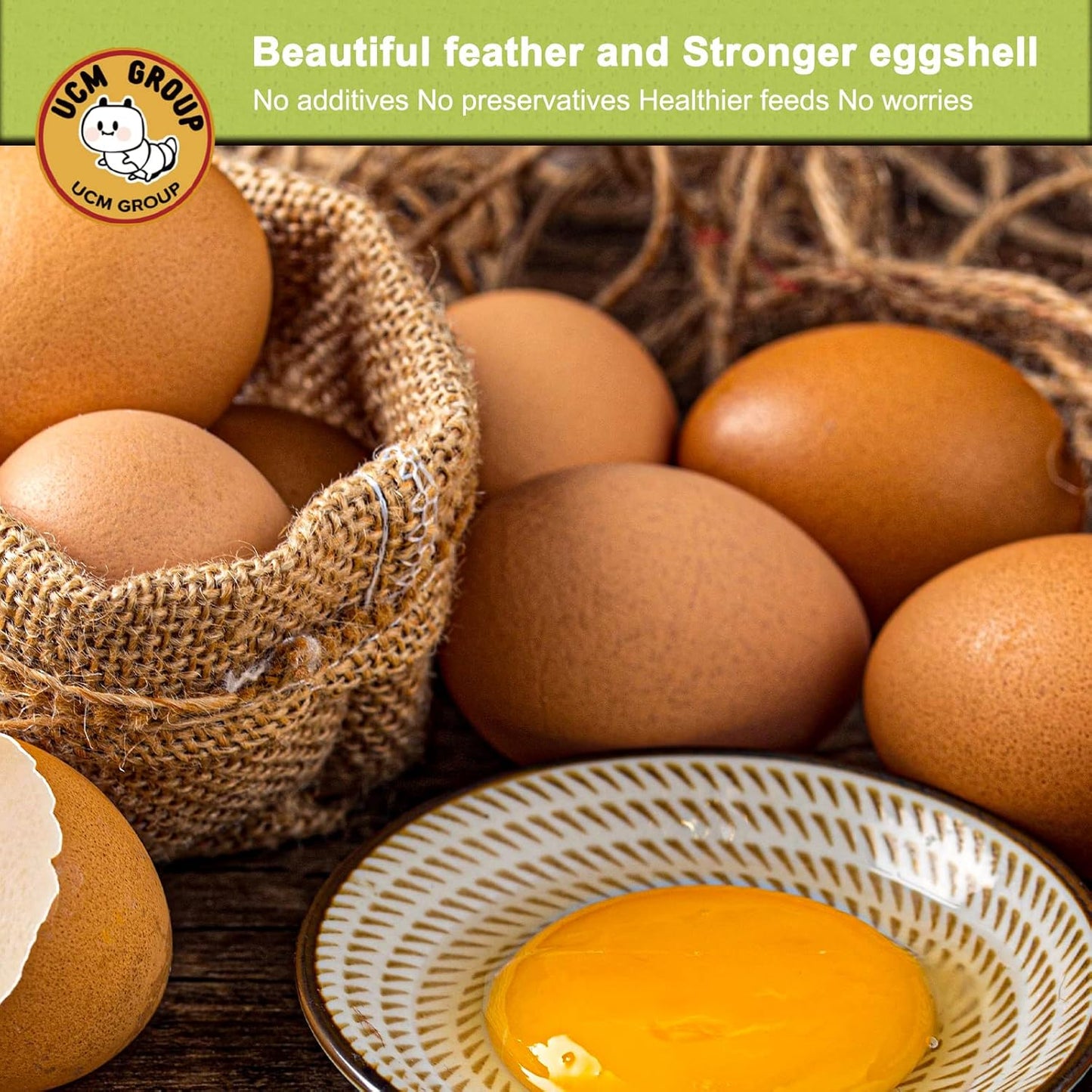 UCM Group 5LB Dried Black Soldier Fly Larvae for Chicken, Poultry, Wild Birds,No Additives, 100% Natural Non-GMO, More Calcium Chicken Treats Than Mealworms