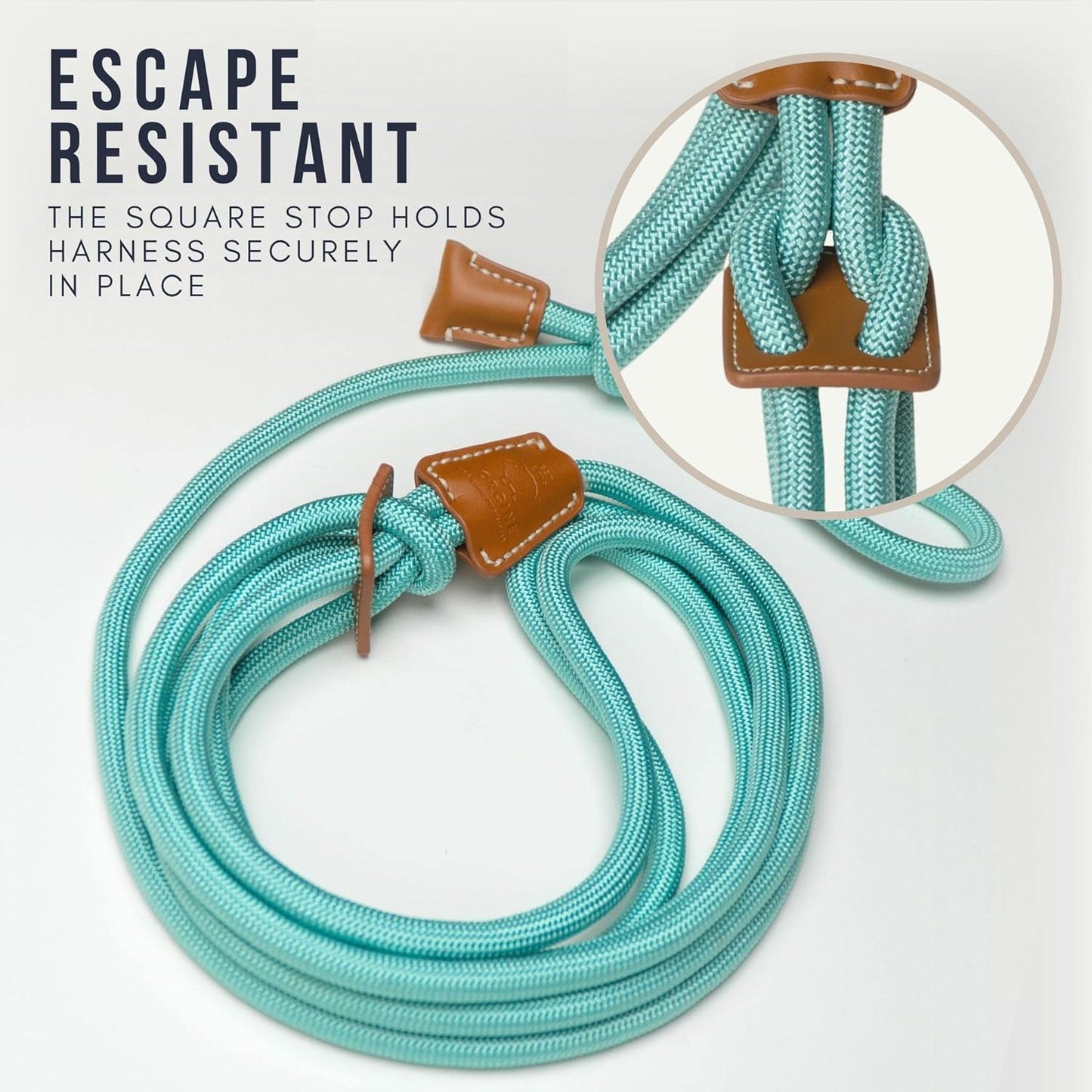 Mini Pig Harness & Leash (S/M) - Fully Adjustable, Infinity Style Lead, Step-in Harness, Potbelly Supplies, All-in-One - Ideal for Small & Medium Pet Pigs (Small, Eggshell Blue)